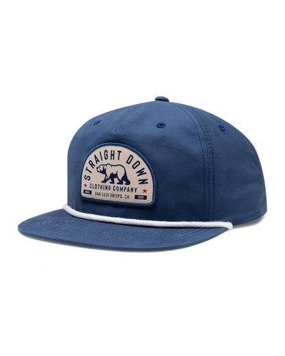 Straight Down Bear Country Rope Hat - New Indigo