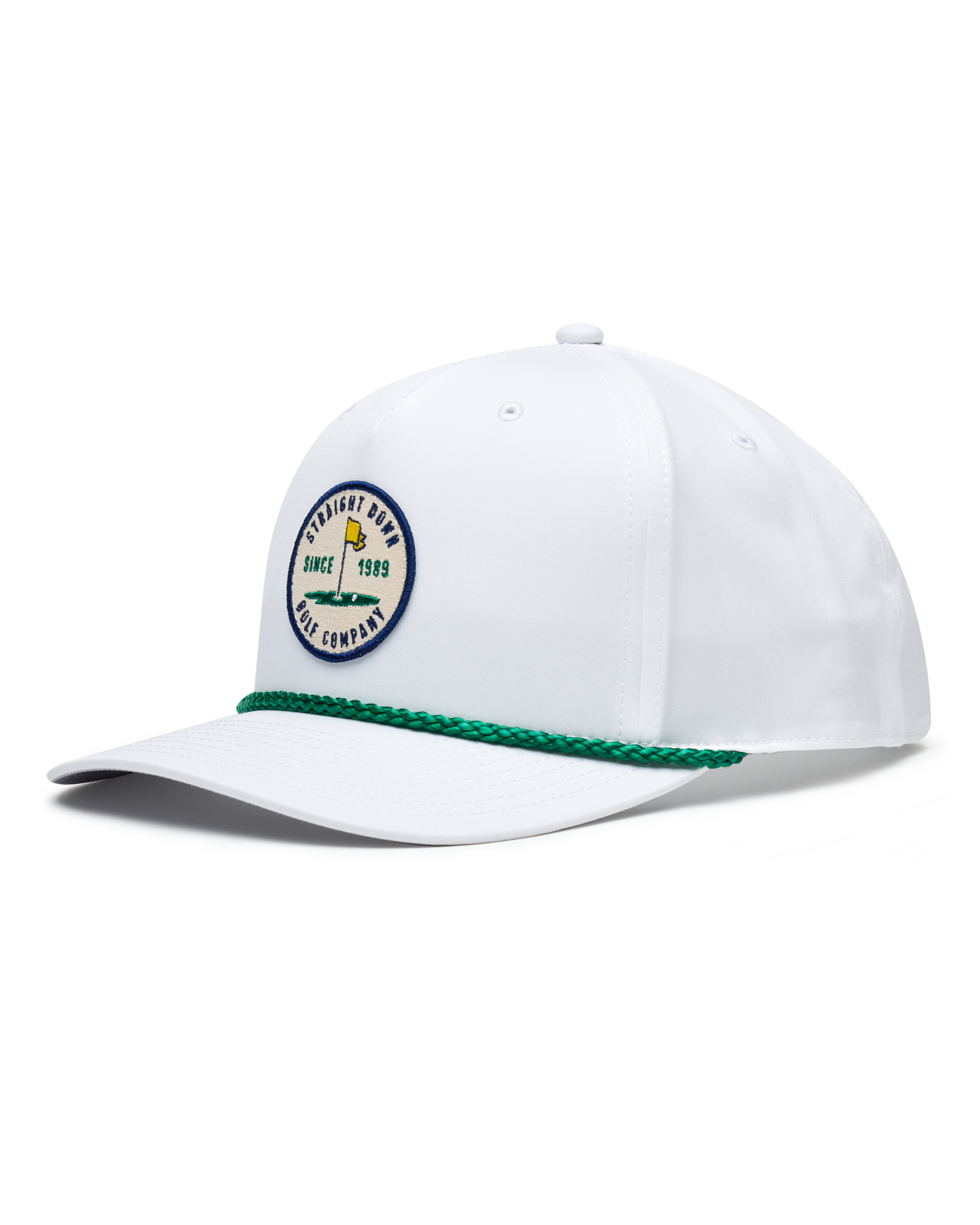 Straight Down Pin High Rope Hat - White Kelly
