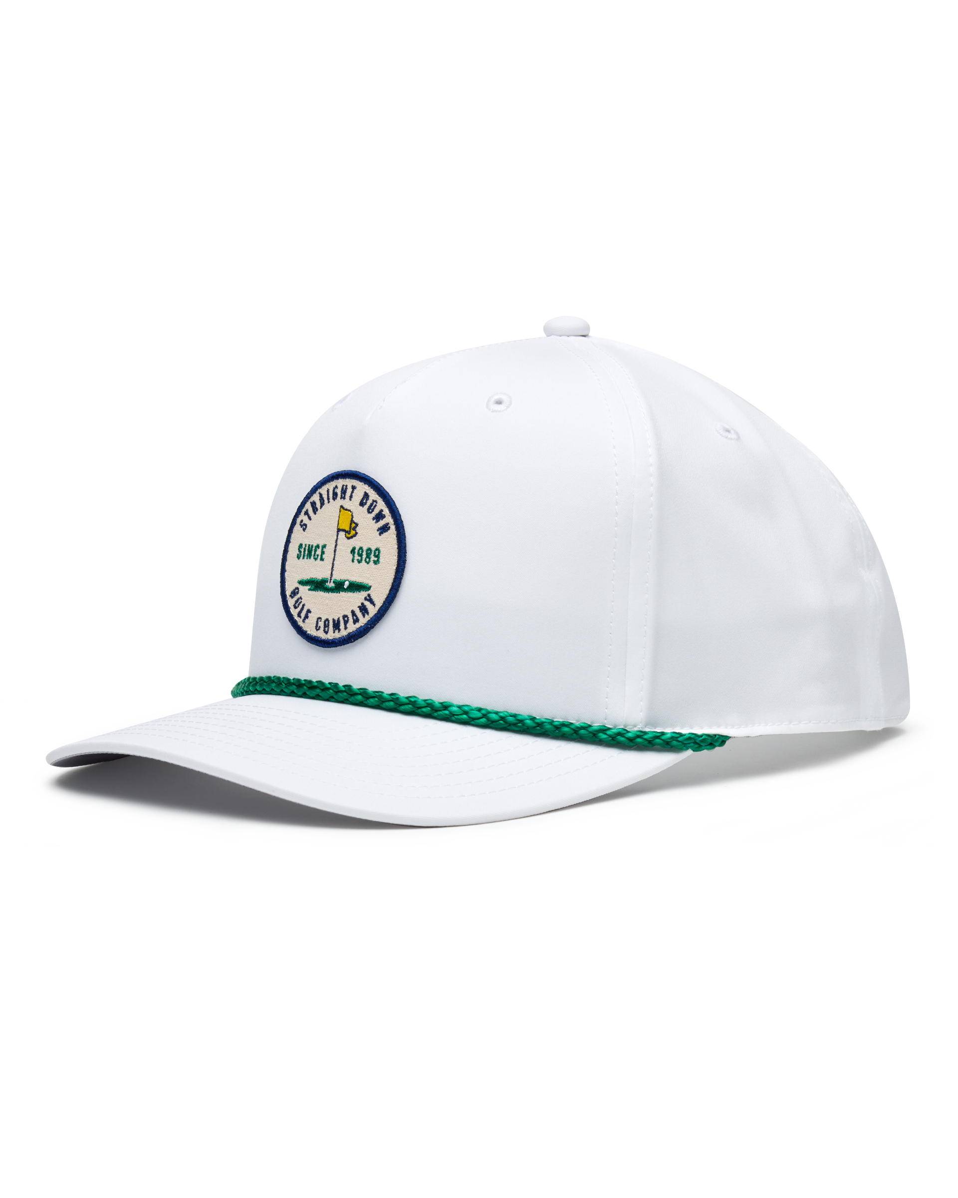 Straight Down Pin High Rope Hat - White Kelly