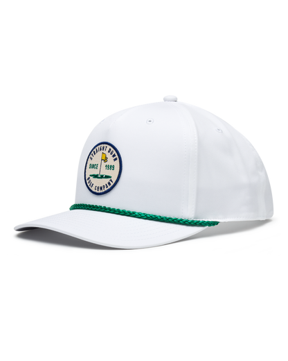 Straight Down Pin High Rope Hat - White Kelly