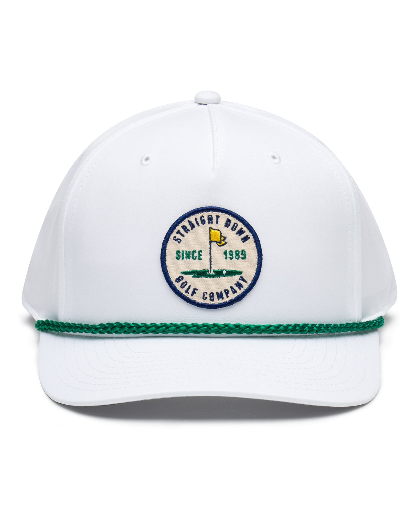 Straight Down Pin High Rope Hat - White Kelly