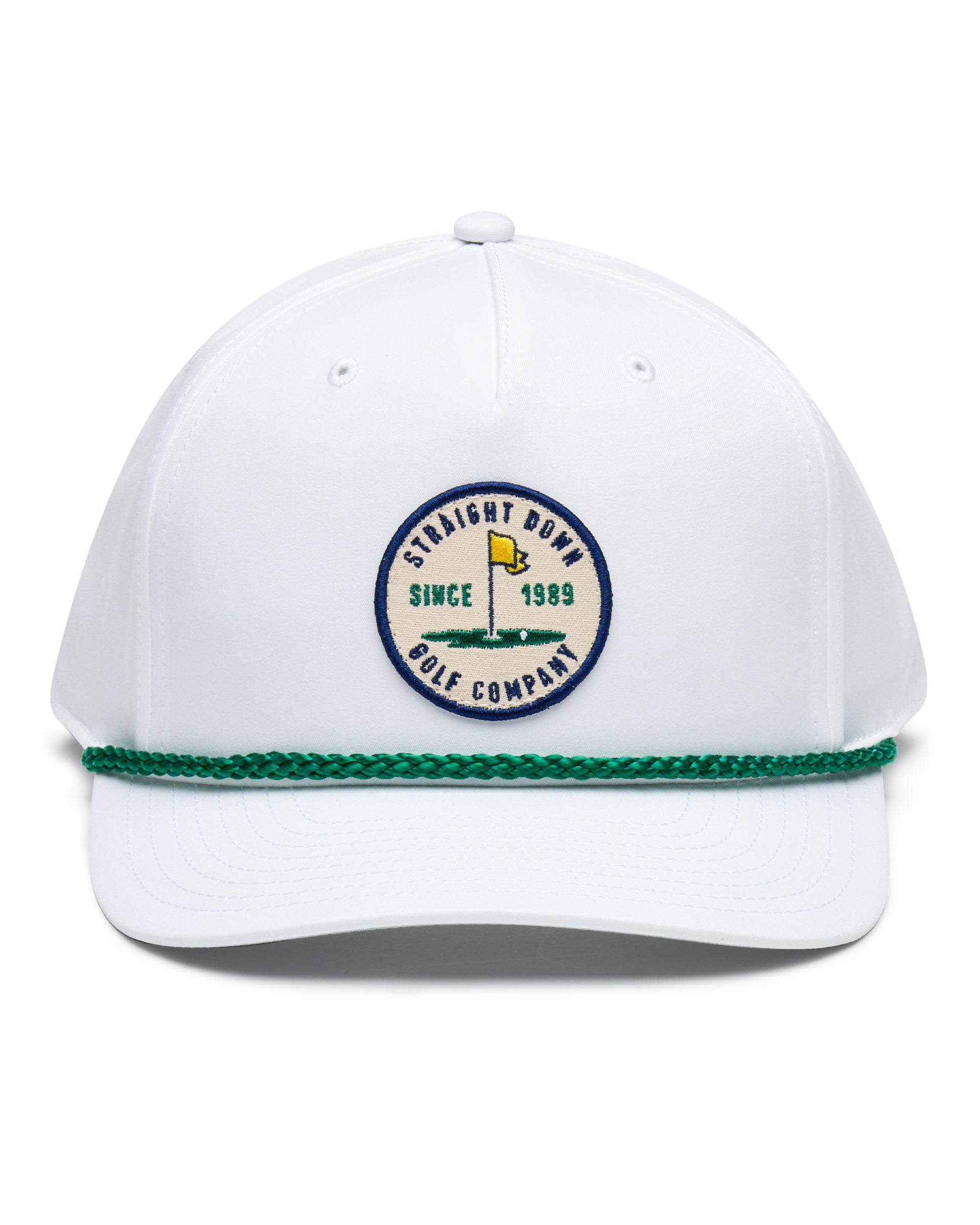 Straight Down Pin High Rope Hat - White Kelly