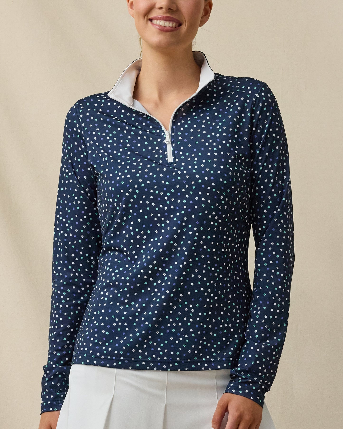 Straight Down Sprinkles Quarter Zip - New Indigo