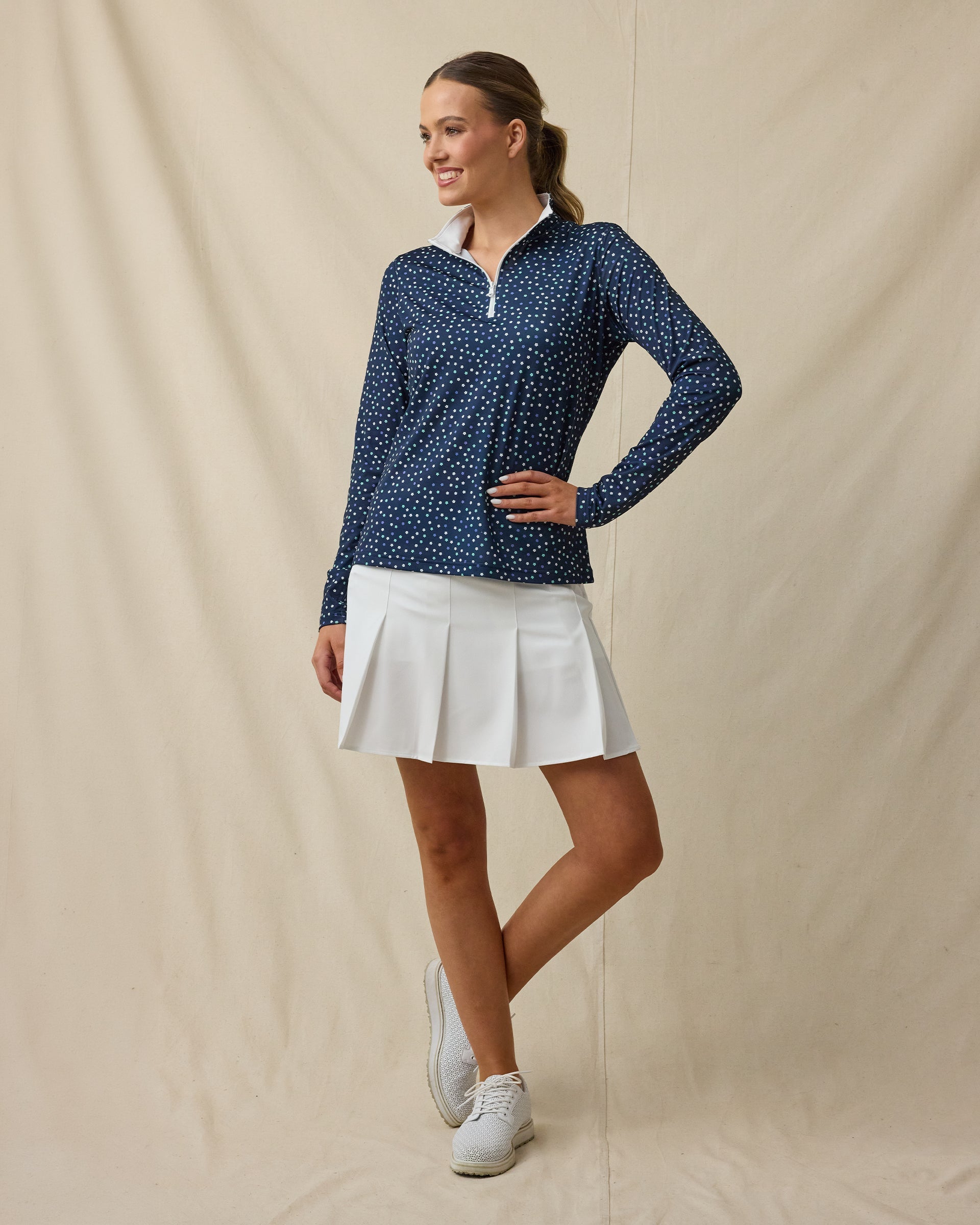 Straight Down Sprinkles Quarter Zip - New Indigo