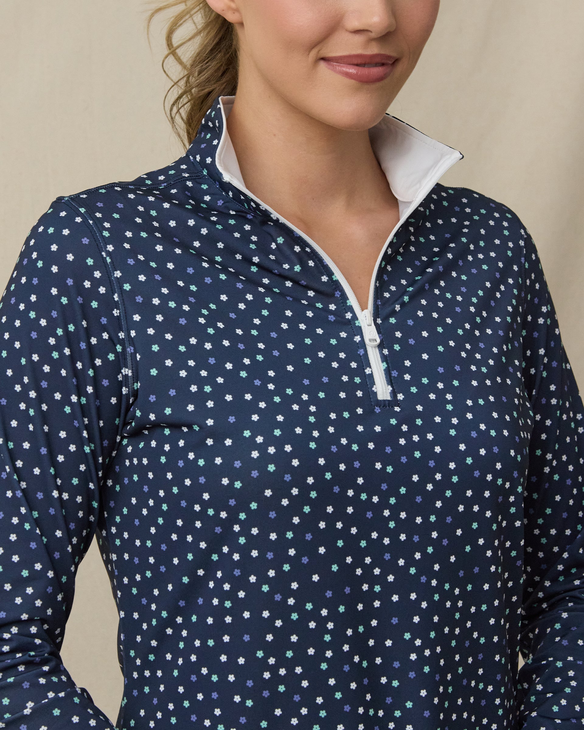 Straight Down Sprinkles Quarter Zip - New Indigo