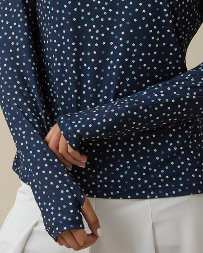 Straight Down Sprinkles Quarter Zip - New Indigo