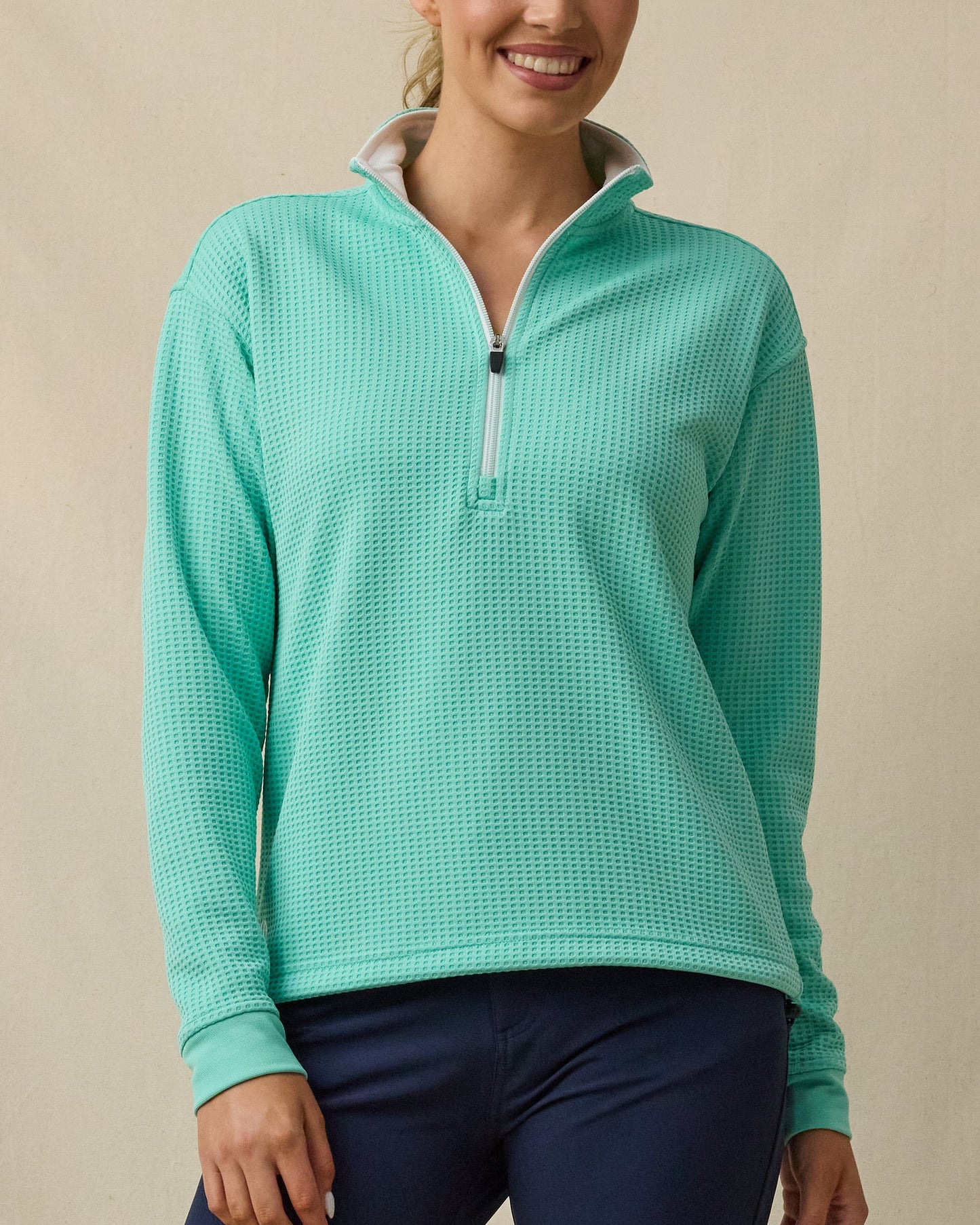Straight Down Opal Half Zip - Cascade