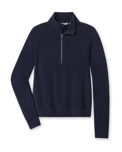 Straight Down Collette Quarter Zip - New Indigo