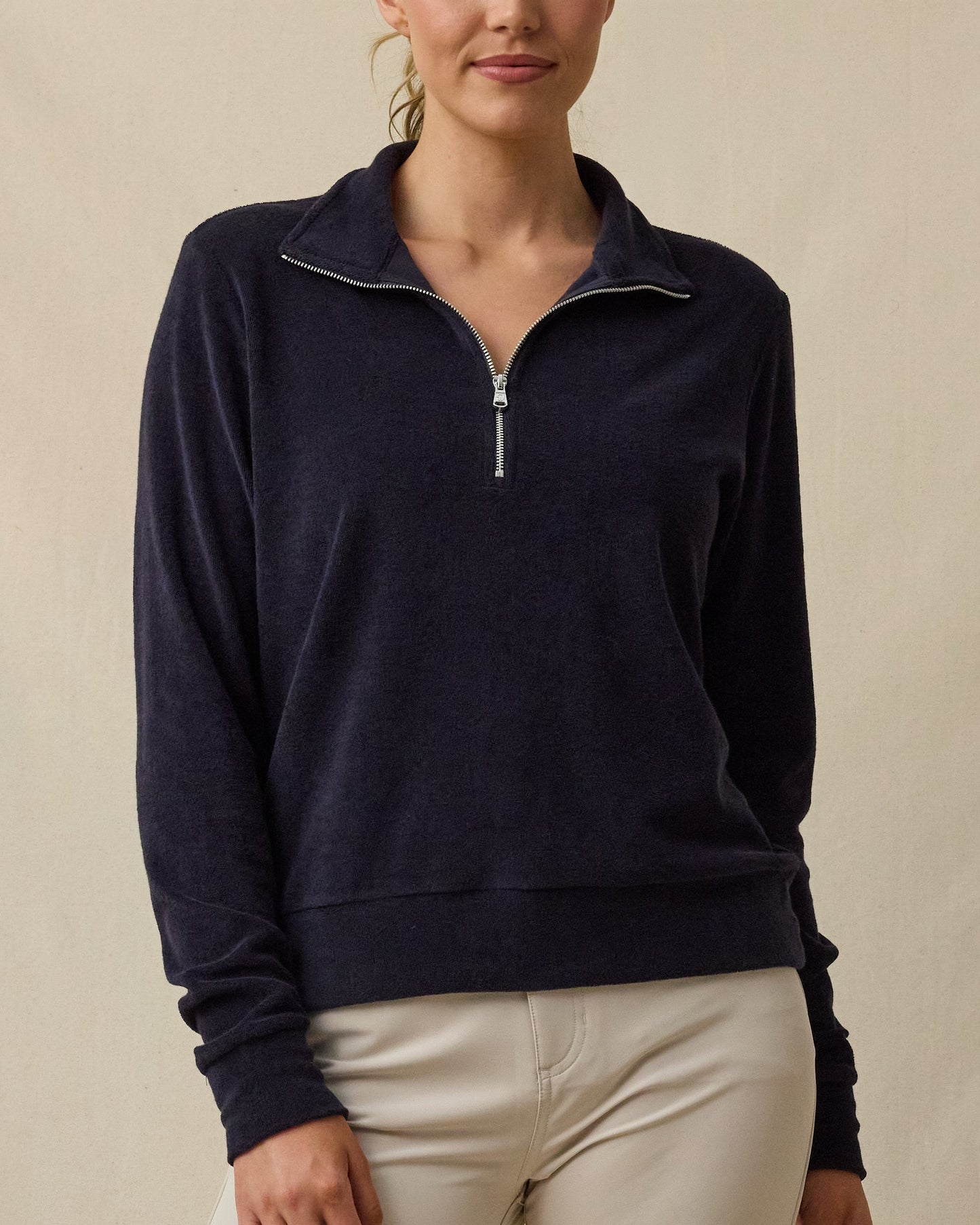 Straight Down Collette Quarter Zip - New Indigo