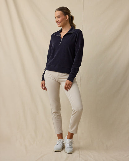 Straight Down Collette Quarter Zip - New Indigo