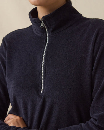 Straight Down Collette Quarter Zip - New Indigo