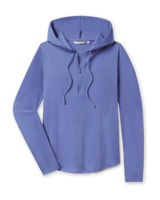 Straight Down Thyme Quarter Zip Hoodie - Tidal