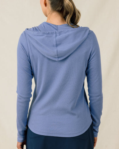Straight Down Thyme Quarter Zip Hoodie - Tidal