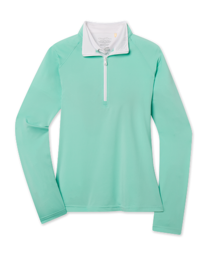 Straight Down Clara Quarter Zip - Cascade