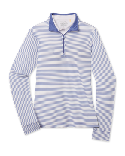 Straight Down Kiri Stripe Quarter Zip - Tidal