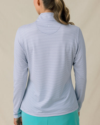 Straight Down Kiri Stripe Quarter Zip - Tidal