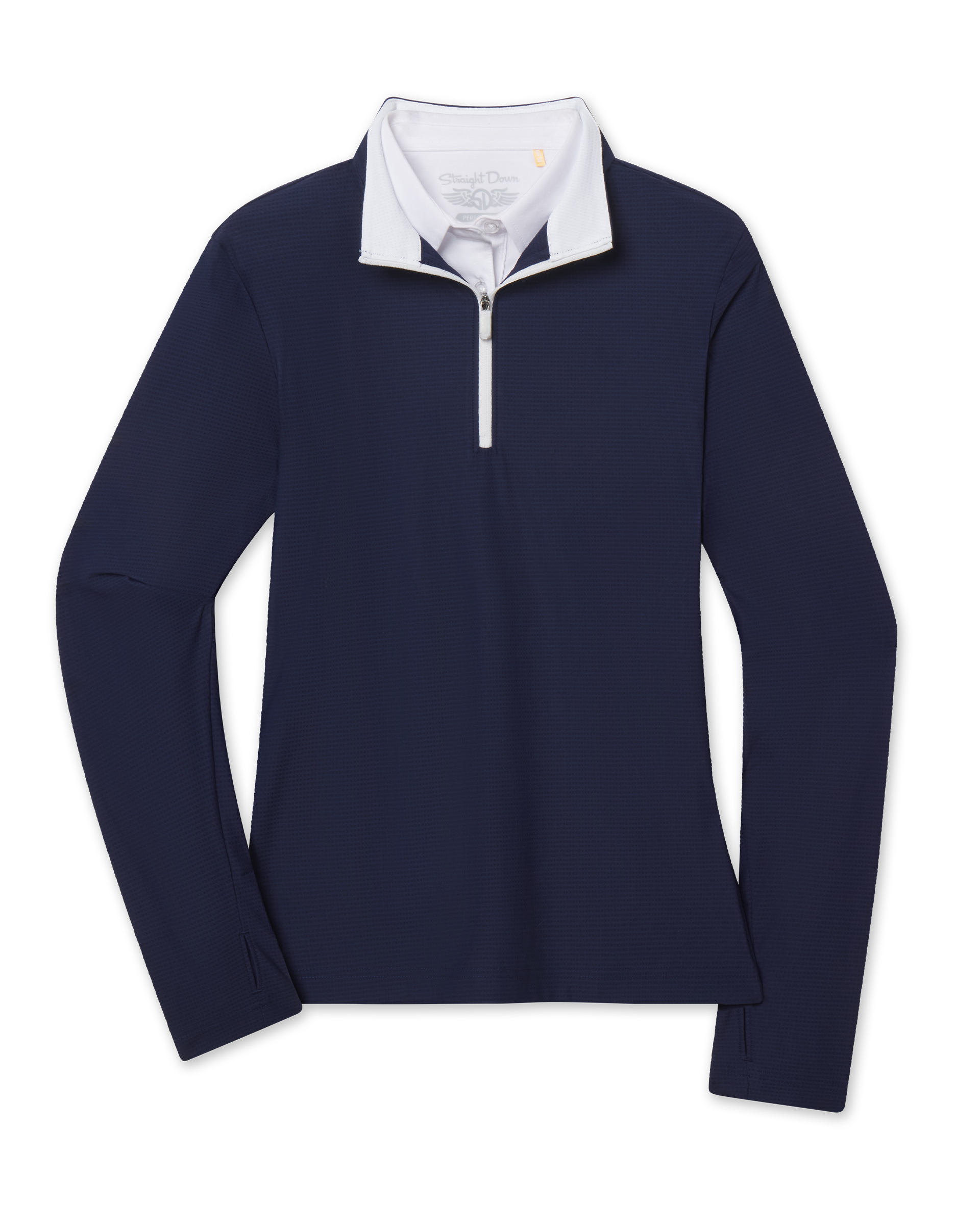 Straight Down Mylite Quarter Zip - New Indigo