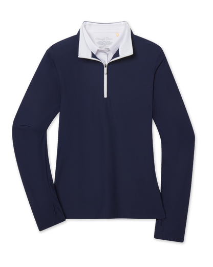 Straight Down Mylite Quarter Zip - New Indigo
