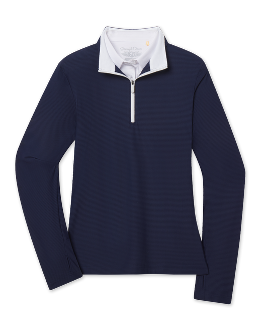 Straight Down Mylite Quarter Zip - New Indigo