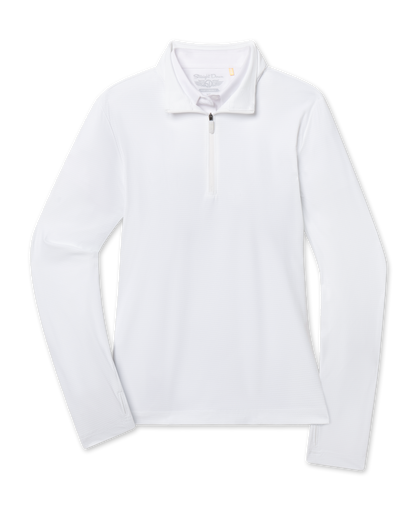 Straight Down Mylite Quarter Zip - White