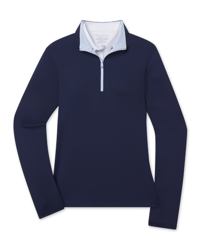 Straight Down Skyler Quarter Zip - New Indigo