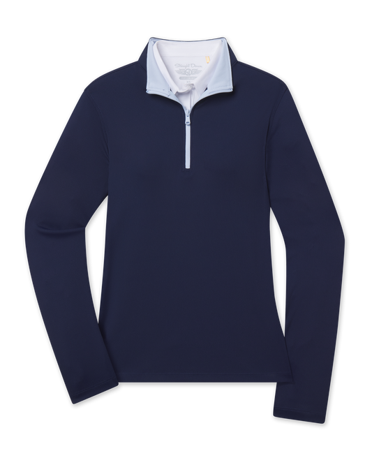 Straight Down Skyler Quarter Zip - New Indigo