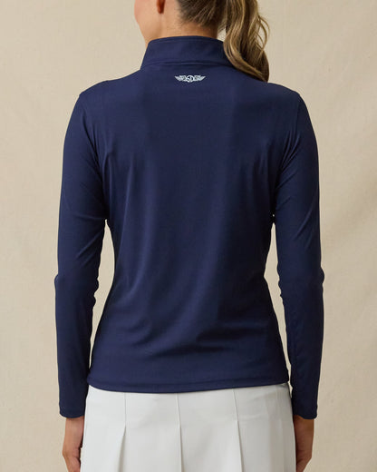 Straight Down Skyler Quarter Zip - New Indigo