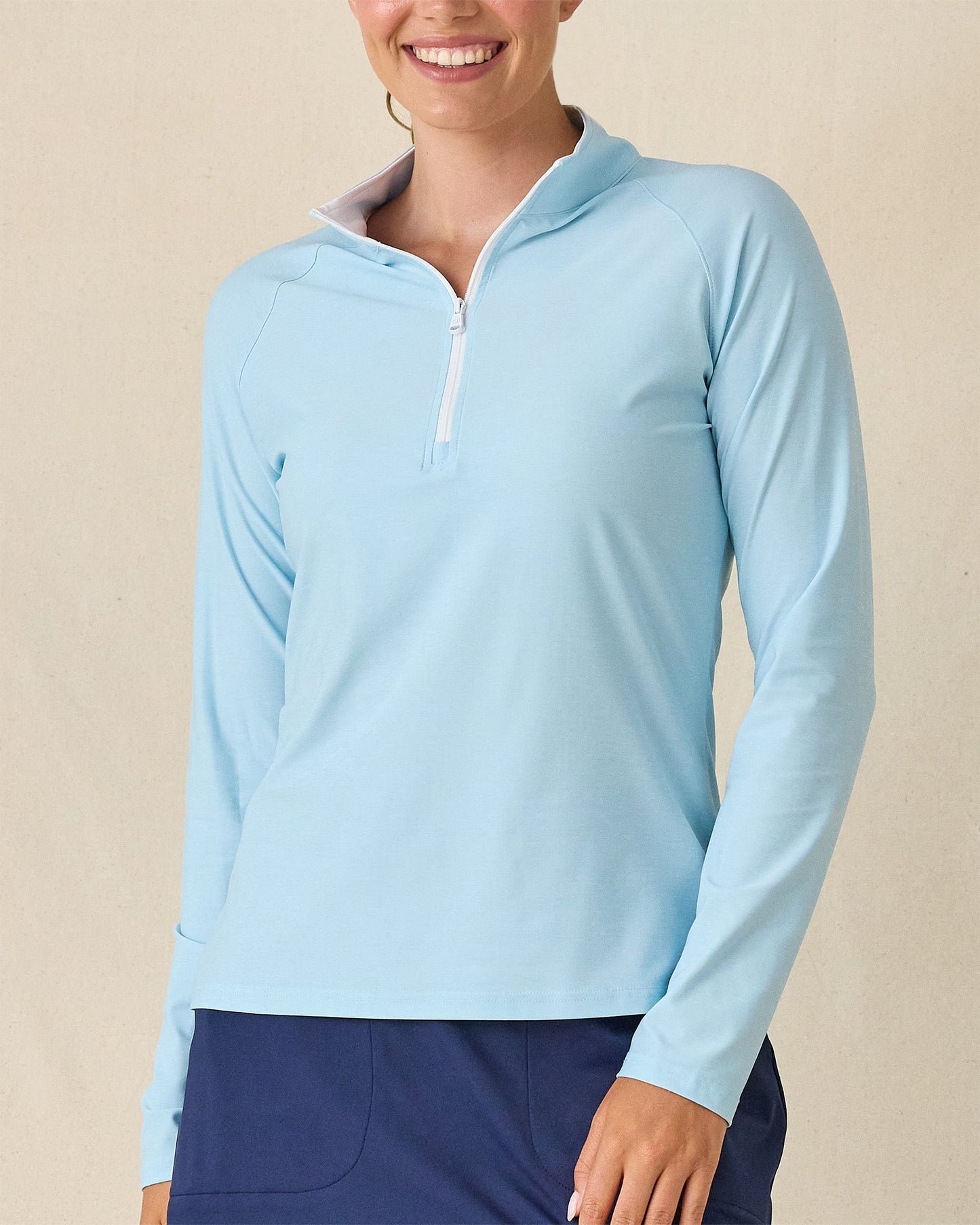 Straight Down Clara Quarter Zip - Gemstone