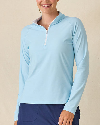 Straight Down Clara Quarter Zip - Gemstone