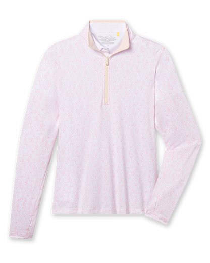 Straight Down Royal Orchid Quarter Zip - Pearl