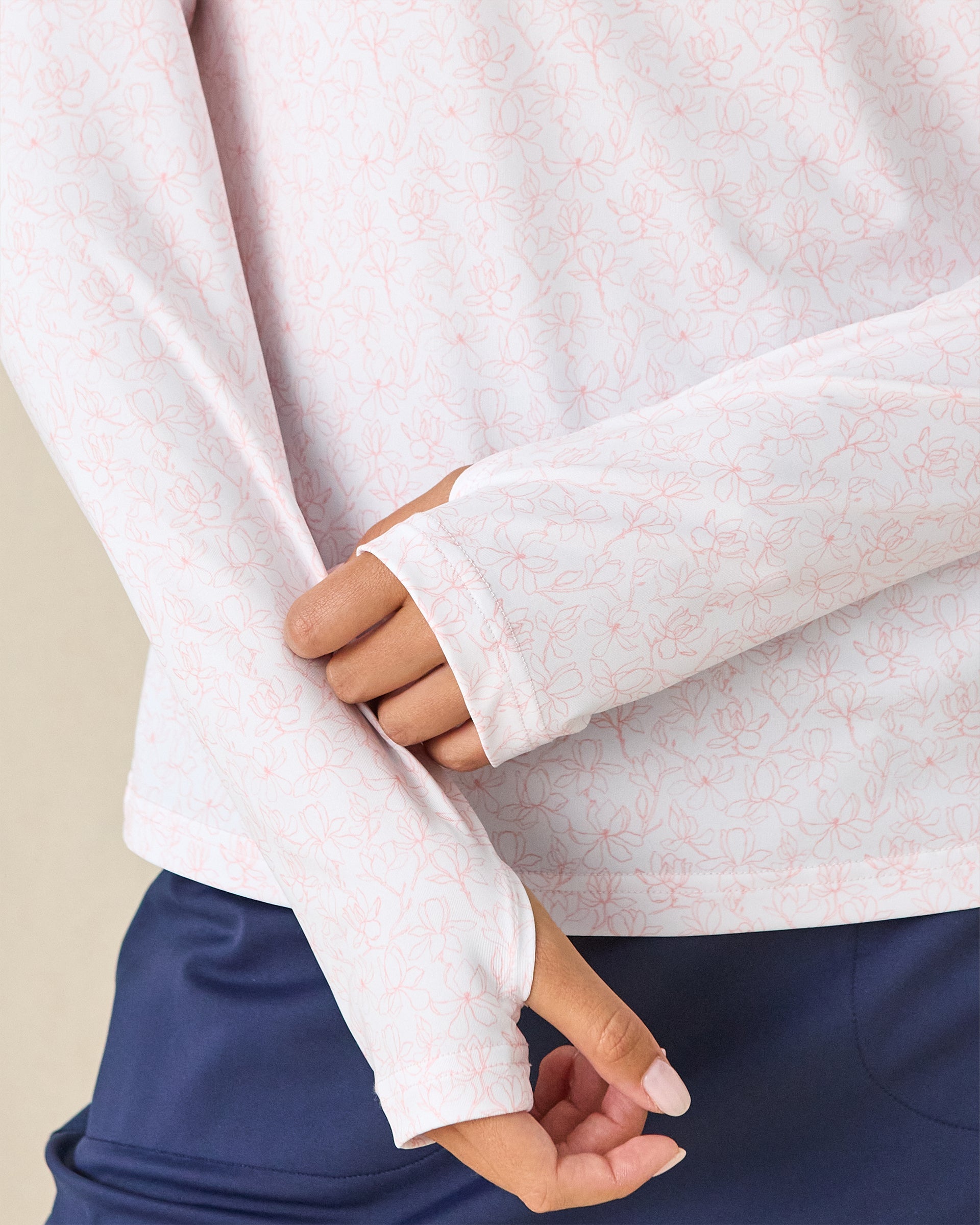 Straight Down Royal Orchid Quarter Zip - Pearl