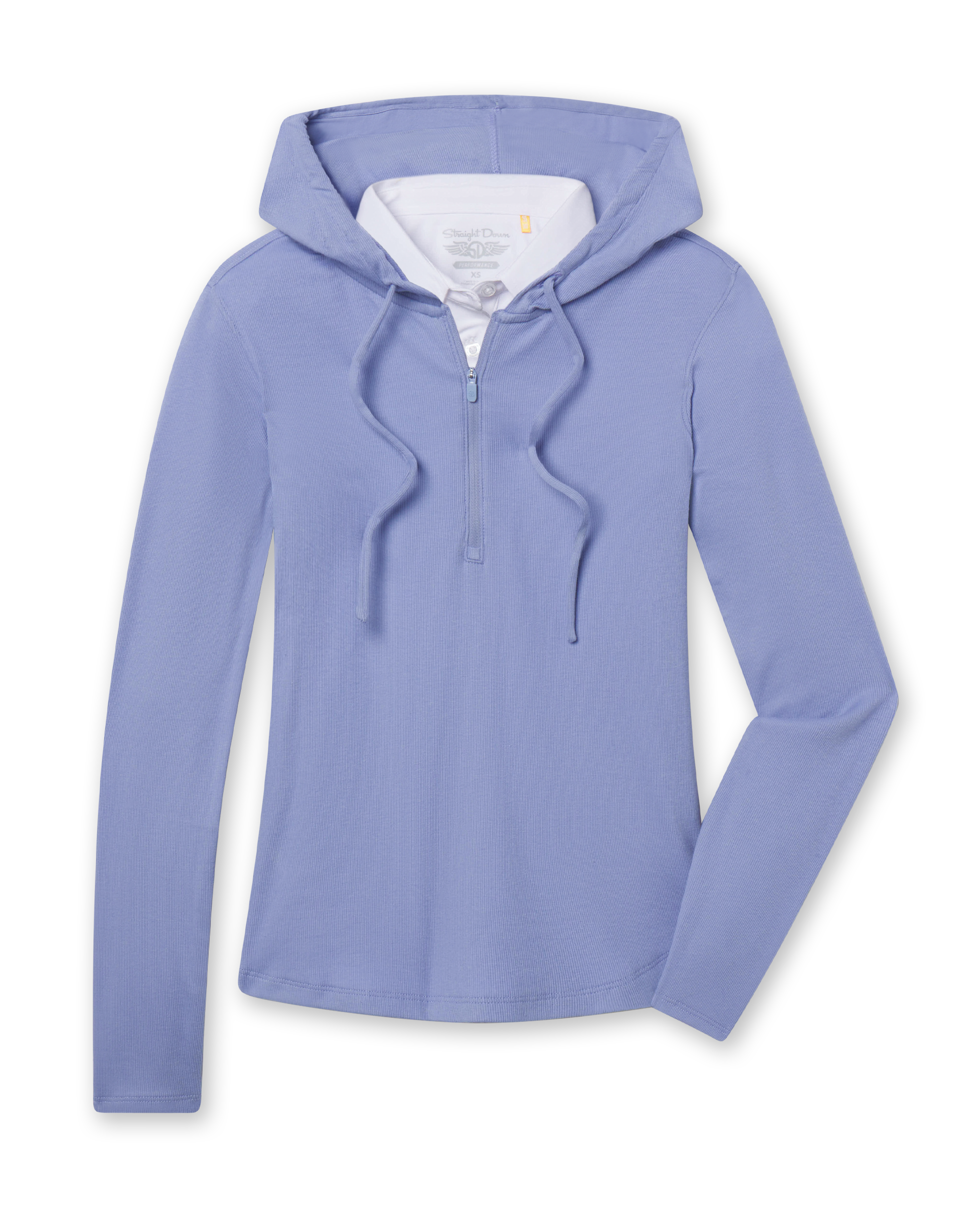Straight Down Thyme Quarter Zip Hoodie - Blue Shade