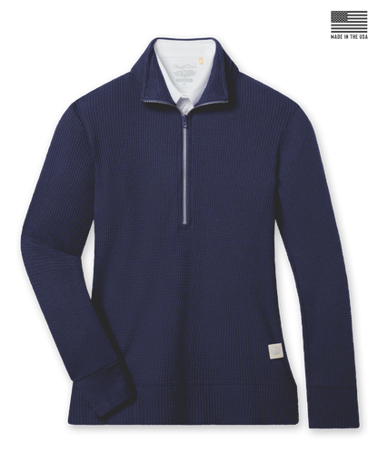 Straight Down Hills Quarter Zip - New Indigo
