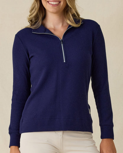 Straight Down Hills Quarter Zip - New Indigo