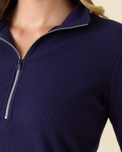 Straight Down Hills Quarter Zip - New Indigo