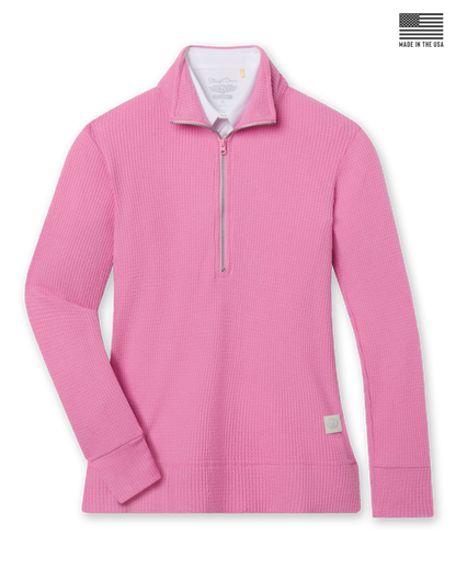 Straight Down Hills Quarter Zip - Sweet Rose