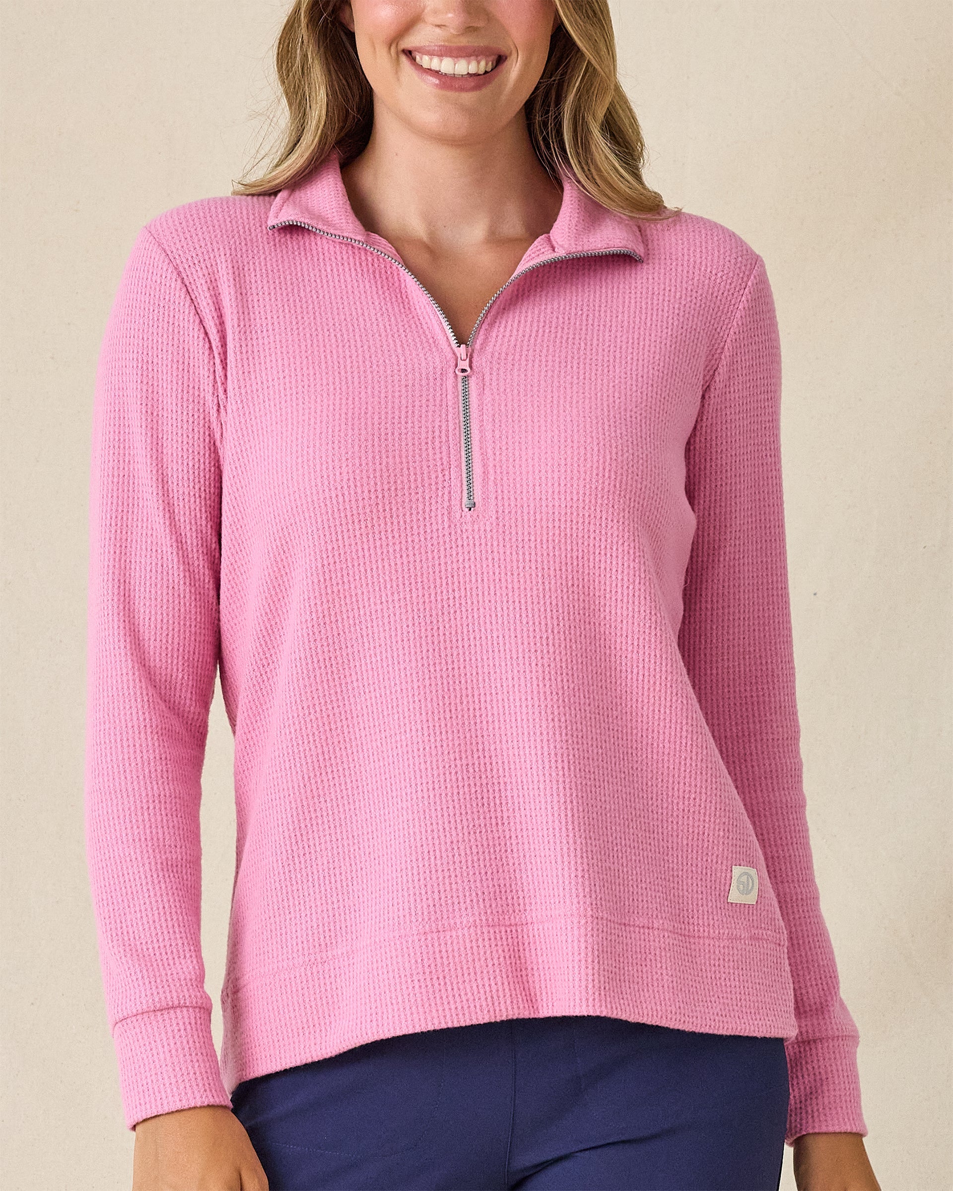 Straight Down Hills Quarter Zip - Sweet Rose