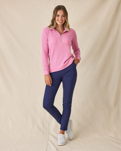 Straight Down Hills Quarter Zip - Sweet Rose