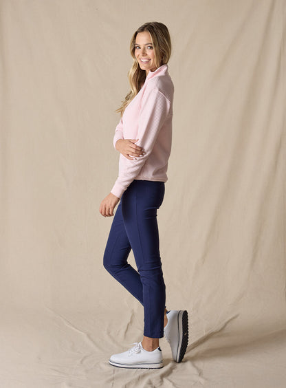 Straight Down Opal Half Zip - Soft Pink