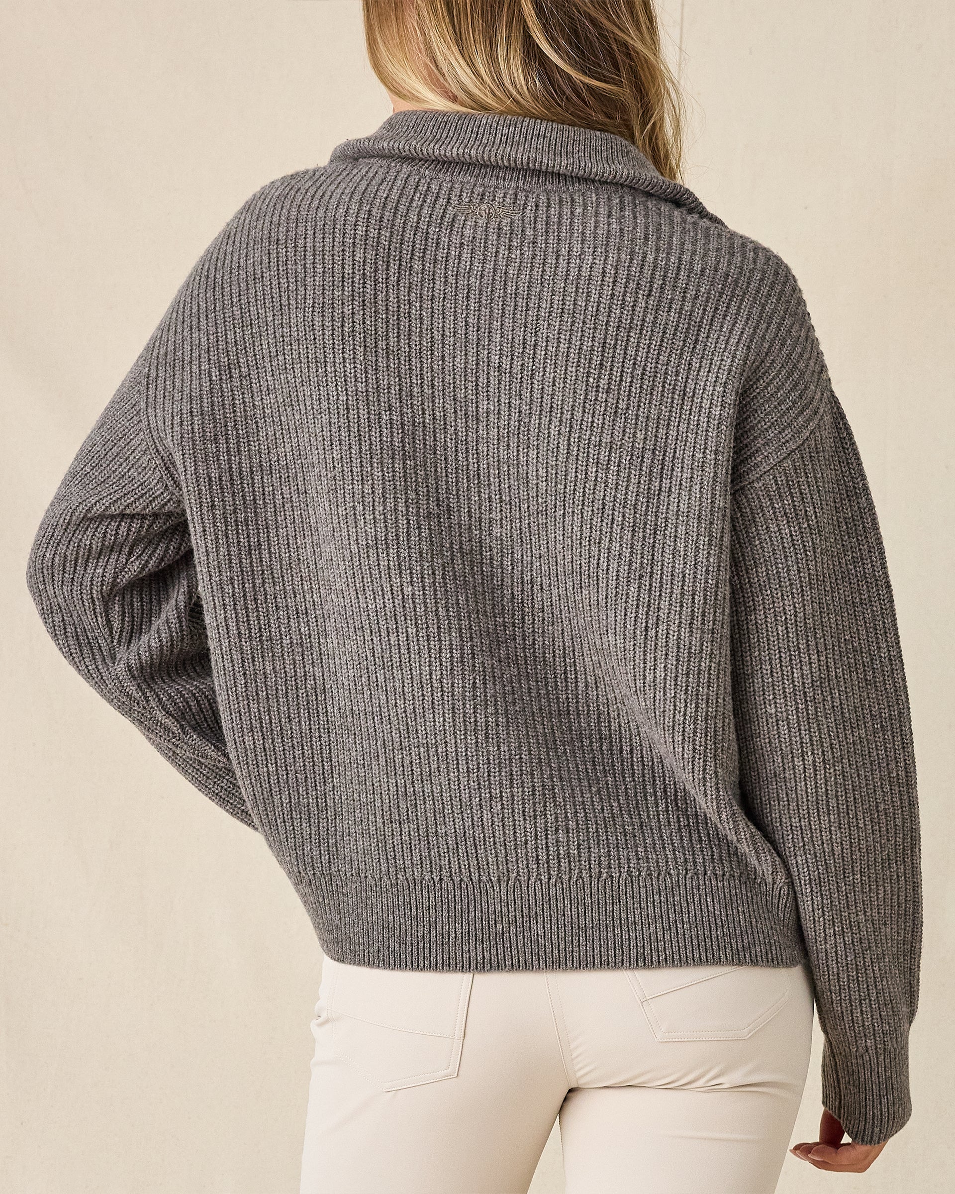 Straight Down Devon Half Zip Sweater - Woodland