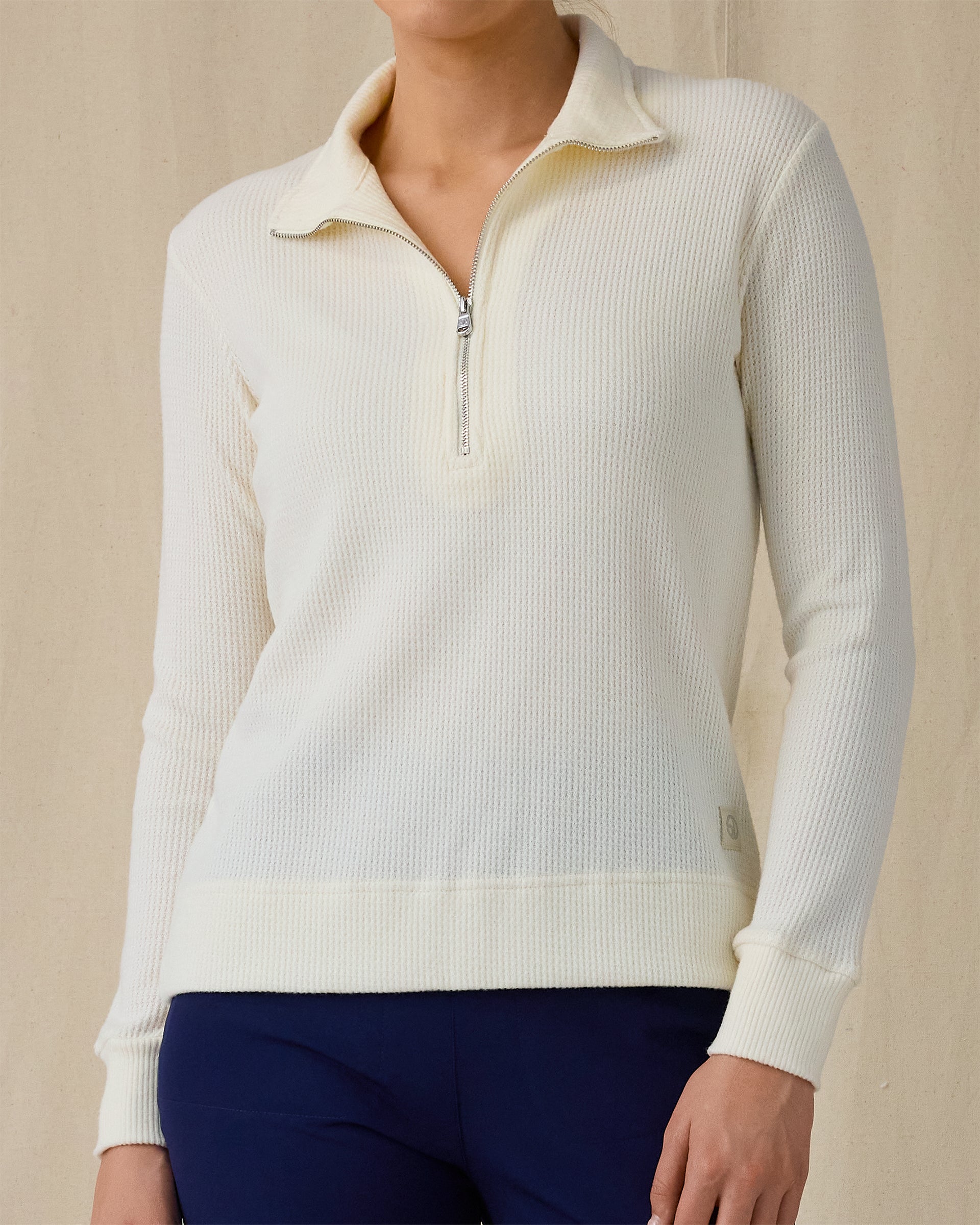 Straight Down Hills Quarter Zip - Cream