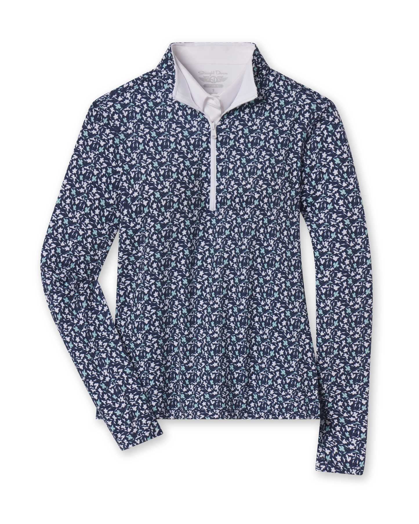 Straight Down Flores Quarter Zip - New Indigo