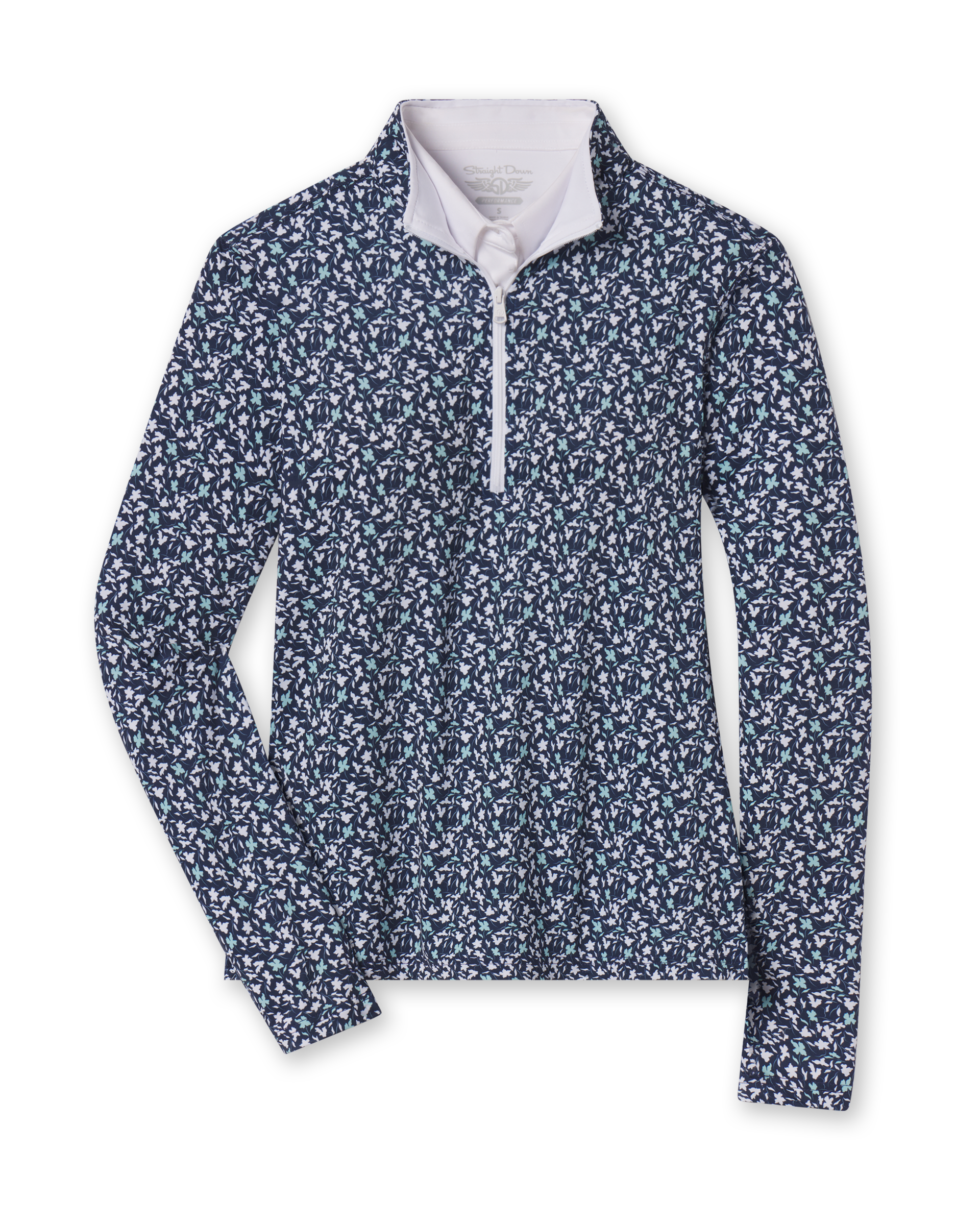 Straight Down Flores Quarter Zip - New Indigo