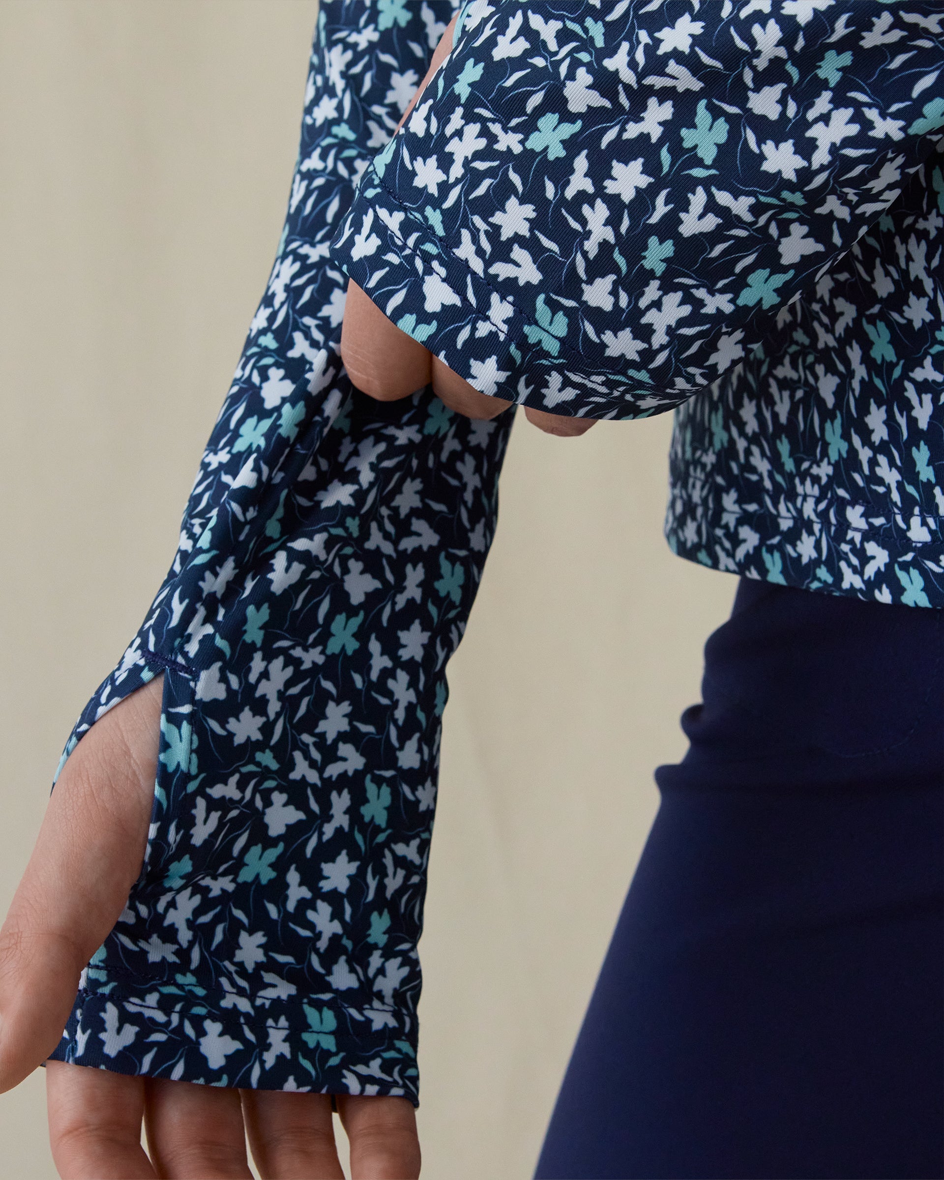 Straight Down Flores Quarter Zip - New Indigo