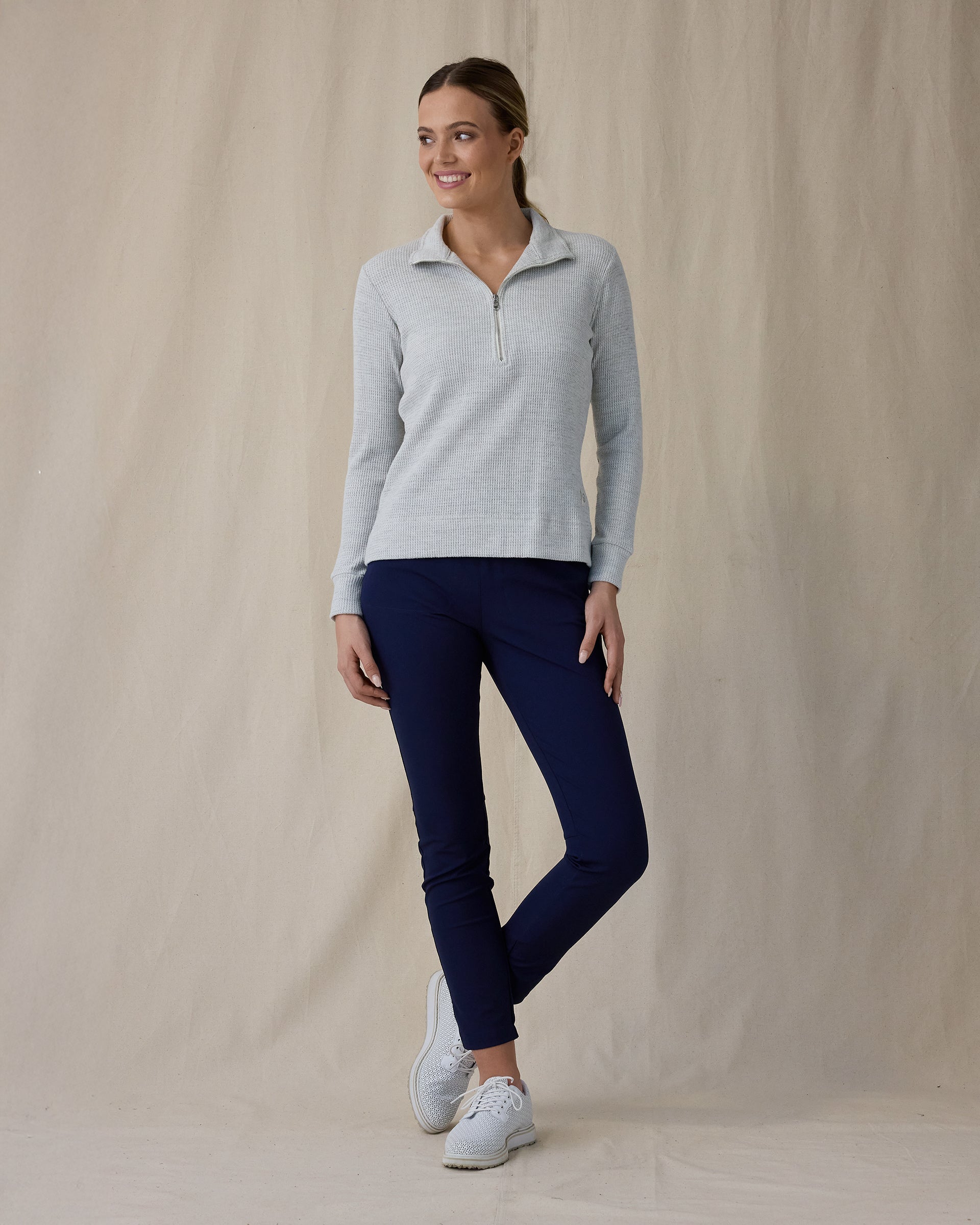 Straight Down Hills Quarter Zip - New Heather