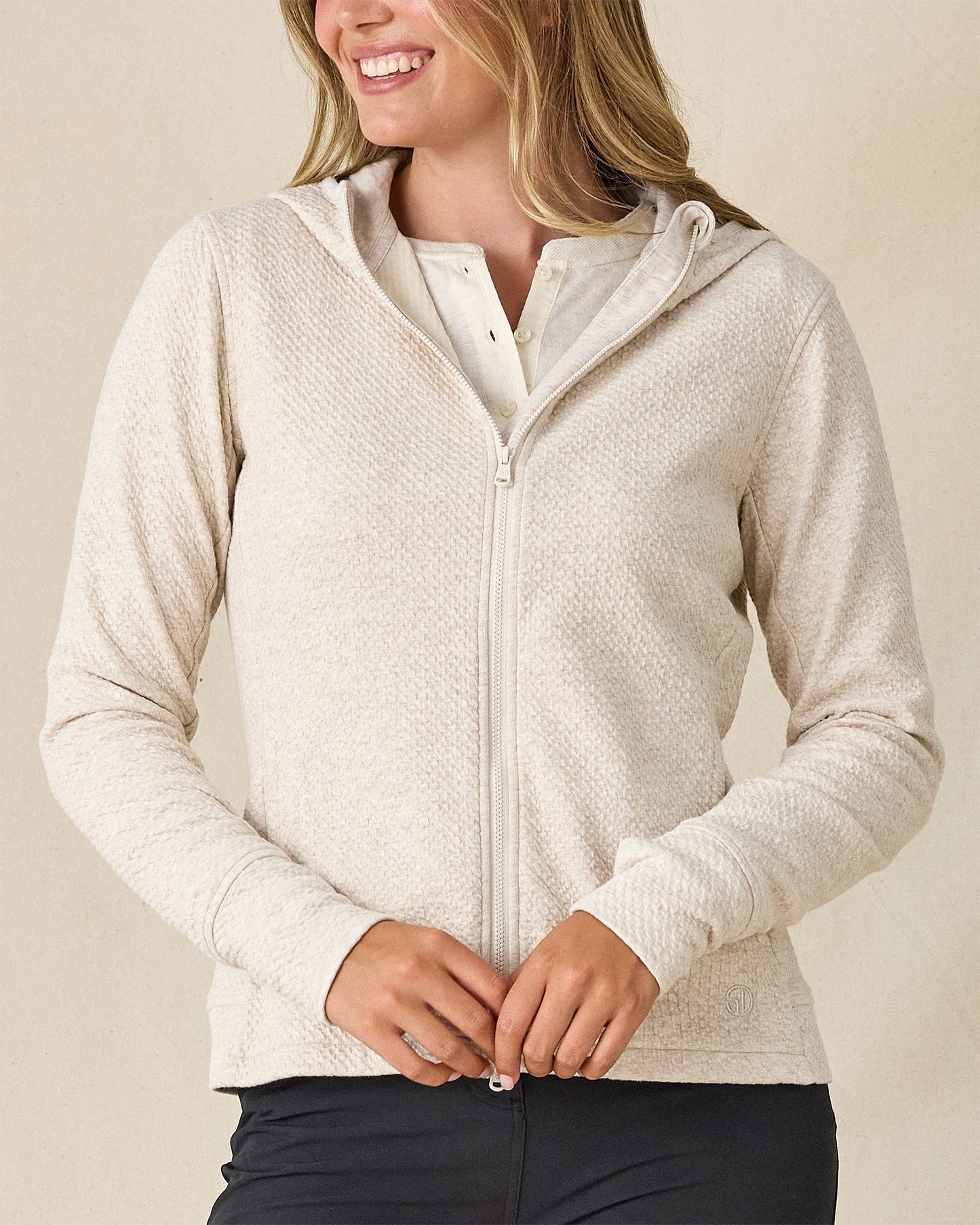 Straight Down Highland Hooded Jacket - Oatmeal Heather