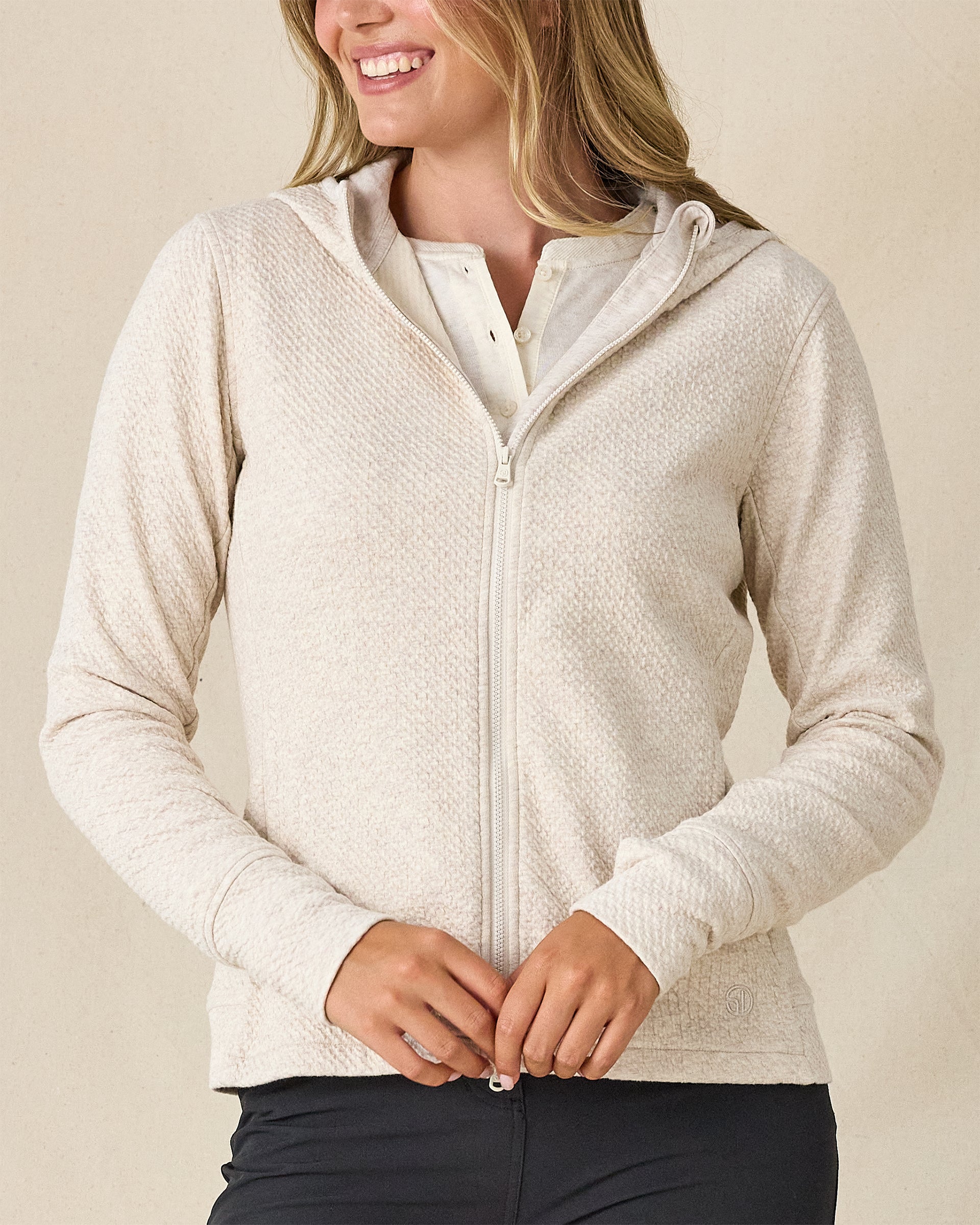 Straight Down Highland Hooded Jacket - Oatmeal Heather