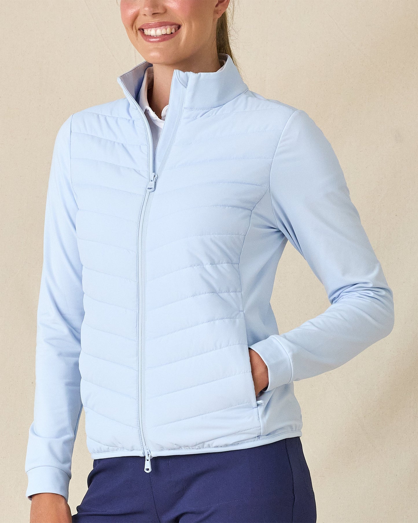 Straight Down Ida Hybrid Jacket - Lake