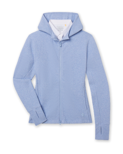 Straight Down Highland Hooded Jacket - Blue Heather