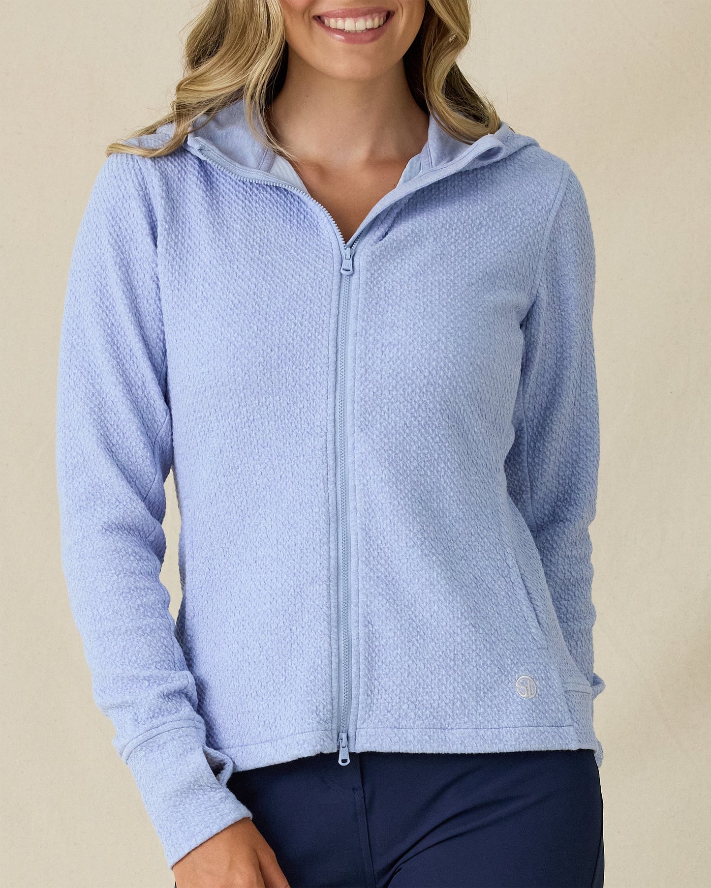 Straight Down Highland Hooded Jacket - Blue Heather